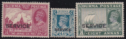 Burma   .    SG   .   O 21 / O 23     .    *      .      Mint-hinged - Birmanie (...-1947)