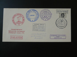 Lettre Cover Parachute Expedition North Pole Polar Post Russie Russia 1993 (ex 3) - Altri Modi Di Trasporto