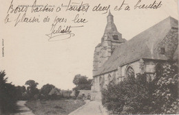 AVESNES - LE COMTE  ( 62 )   JARDIN  PUBLIC  ET  ÉGLISE  -  C P A  ( 22 / 7 / 55 ) - Avesnes Le Comte