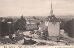 Daillens L'Eglise Et Vue Patrielle 1913 - Daillens