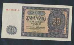 DDR Rosenbg: 351a, KN 7stellig, Davor Zwei Buchstaben Bankfrisch 1955 20 Deutsche Mark (9810596 - 20 Deutsche Mark
