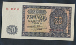 DDR Rosenbg: 351a, KN 7stellig, Davor Zwei Buchstaben Bankfrisch 1955 20 Deutsche Mark (9810597 - 20 Deutsche Mark