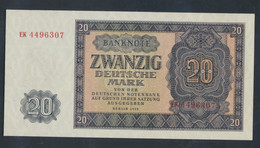 DDR Rosenbg: 351a, KN 7stellig, Davor Zwei Buchstaben Bankfrisch 1955 20 Deutsche Mark (9810598 - 20 Deutsche Mark