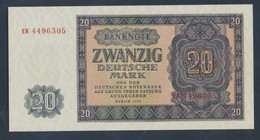 DDR Rosenbg: 351a, KN 7stellig, Davor Zwei Buchstaben Bankfrisch 1955 20 Deutsche Mark (9810599 - 20 Deutsche Mark