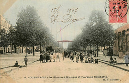 Courbevoie * Le Kiosque à Musique Et Avenue Gambetta - Courbevoie