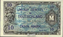 Alliierte Bes.-Gem.Ausg. Rosenbg: 203c, UdSSR-Druck Ohne F 9-stellige Kontrollnummer Bankfrisch 1944 10 Mark - 10 Mark