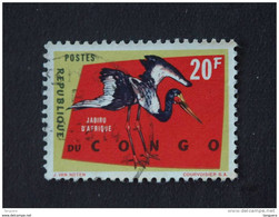 Congo Republique 1963 Oiseaux Vogels Jabiru D'Afrique Yv 494 O - Gebruikt