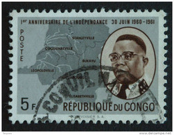 Congo Republique 1961 Ann. Indépendance Onafhankelijkheid Président Kasavubu Yv 438 O - Gebruikt