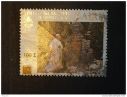 Congo Zaire 1990 Timbres Surchargés Pape Jean-Paul II Yv 1282 COB 1362 O - Oblitérés
