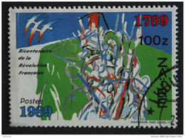 Congo Zaire 1990 Bicentenaire De La Révolution Française 200 Verjaring Franse Revolutie Yv 1253 COB 1333 O - Gebruikt