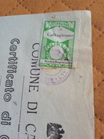 MARCA DA BOLLO  MUNICIPIO CALTAGIRONE LIRE 5 - 1948 - Steuermarken