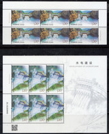 China 2022-13 Development Of Hydropower-The Wudongde Dam And Baihetan Dam Stamps Block - Water