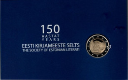 Coin Card 2 Euro Commemorative Estonia 2022 Literary Society BU - Estland
