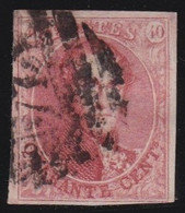 Belgie    .    OBP  .   12  (2 Scans)      .   O      .      Gestempeld   .   /   .     Oblitéré - 1858-1862 Medaillen (9/12)