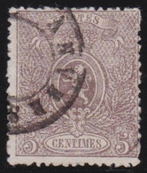 Belgie    .    OBP  .   25A    (2 Scans)  .   Perf. 15   .     O       .    Gestempeld   .   /   .    Oblitéré - 1866-1867 Petit Lion