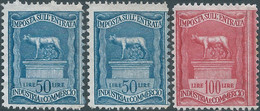 ITALIA-ITALY-ITALIEN,1946 Marca Da Bollo,Revenue Fiscal -Tax,Industry And Trade,Lire 2x50 & 100,Mint - Fiscali
