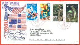 United States 2001.The Envelope Passed Through The Mail. Airmail. - Cartas & Documentos