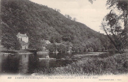 CPA - 14 - THURY HARCOURT - La Roche à BUNEL - Barque - Rivière - Berge - Paysage - Thury Harcourt