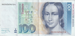 Allemagne Billet De 100 Mark Plusieurs Plis Craquant D'origine - 100 Deutsche Mark