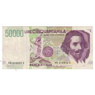 Billet, Italie, 50,000 Lire, 1992, 1992-05-27, KM:116c, TTB - 50000 Lire