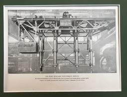 Planche Usine Manutention Grue Pont Roulant Aciéries De France à Isbergues - Maschinen