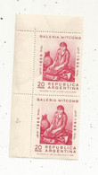 Timbre , REPUBLICA ARGENTINA, ARGENTINE, Galeria WITCOMB , 20 Pesos , 1868-1968, Bloc De 2 , Neuf - Neufs