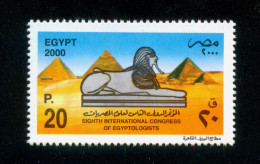EGYPT / 2000 / INTL. CONGRESS OF EGYPTOLOGISTS ; CAIRO / EGYPTOLOGY / THE PYRAMIDS / SPHINX / MNH / VF - Neufs
