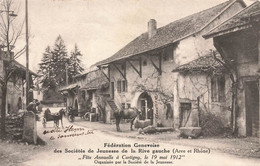 Fête Annuelle à Cartigny 1912 Fédération Genevoise Des Sociétés Der Jeunesses De La Rive Gauche - Animée Genève - Cartigny