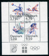 DENMARK 1996 Disabled Sports Se-tenant Block Ex Booklet Used.  Michel 1120-23 - Usati