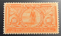 Cuba Express Scott E3 MNH ** RARE XF QUALITY ! 1902 Special Delivery Stamp, Republic US Military Rule 10c Orange - Timbres Express