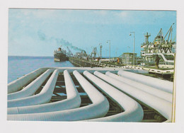 Kuwait Harbour With Oli Pipelines To Oil Tanker Ship Vintage Photo Postcard RPPc CPA (37150) - Koweït