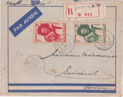SENEGAL - 1942 - TIMBRES De MAURITANIE ! Sur ENVELOPPE Par AVION RECOMMANDEE ! De DAKAR => EXCIDEUIL (DORDOGNE) - Storia Postale