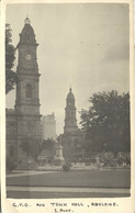 Australia, SA, ADELAIDE, General Post Office And Town Hall (1950) RPPC Postcard - Adelaide