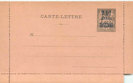 ZANZIBAR - BUREAU FRANCAIS - N° 25  ENTIER POSTAL NEUF - Voir Scan - Cartas & Documentos