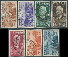 1936 ETIOPIA USATO EFFIGIE 7 VALORI - RF25-7 - Ethiopie