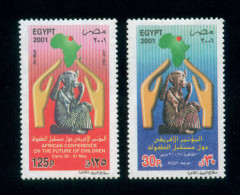 EGYPT / 2001 / AFRICAN CONFERENCE ON THE FUTURE OF CHILDREN / MAP / MNH / VF - Unused Stamps