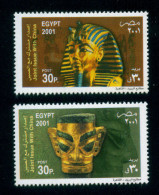 EGYPT / 2001 / CHINA  / JOINT ISSUE / GOLDEN MASK OF TUTANKHAMUN & SAN XING DUI /  MNH / VF - Neufs