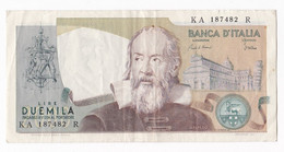 2000 Lire Galileo 1983, N° KA 187482 R, Tres Beau Billet , à Garder Son Craquant D’origine - 2000 Lire