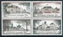 DENMARK 1994 Royal Residences Se-tenant Block Ex Booklet Used. Michel 1073-76 - Used Stamps