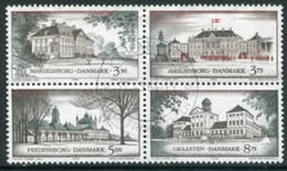 DENMARK 1994 Royal Residences Se-tenant Block Ex Booklet Used. Michel 1073-76 - Gebruikt