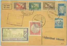 89782 - HUNGARY - Postal History - FIRST FLIGHT Card 1926 : Internal Airmail - Altri & Non Classificati