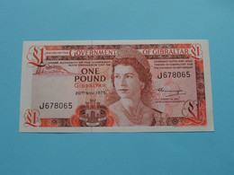1 Pound ( J678065 ) 20th Nov 1975 - GIBRALTAR ( For Grade, Please See Photo ) UNC ! - Gibraltar