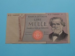 1000 Lire ( RD 342025 F ) 1969 - Banca D'Italia ( For Grade, Please See Photo ) UNC ! - 1.000 Lire