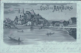 Gruss Aus Aarburg AG Au Clair De Lune, Litho (10.5.1900) - Aarburg