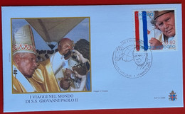 VATICANO VATIKAN VATICAN 2004 CROAZIA HRVATSKA CROATIA POPE JOHN PAUL II VISIT VISITA PAPA GIOVANNI PAOLO II FDC - Lettres & Documents