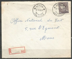 Belgique - Léopold III Poortman N°848A  Sur Recommandé Oblitération ORROIR Du 22-9-65 - 1936-51 Poortman