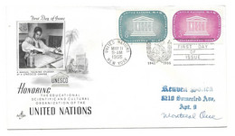 UNITED NATIONS -- FDC NEW YORK  1955 - Lettres & Documents