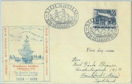 89914  -  SWEDEN - POSTAL HISTORY -  FDC COVER 1938  Boats DELAWARE Landing - Other & Unclassified