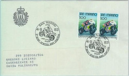 89923  - SAN MARINO - Postal History - SPECIAL POSTMARK 1983  Motorcycling MOTO - Autres & Non Classés