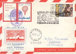 1971 Balloon Mail - Transported In A Balloon BZG STOMIL (Copernicus) 010127 - POWR - Ballons